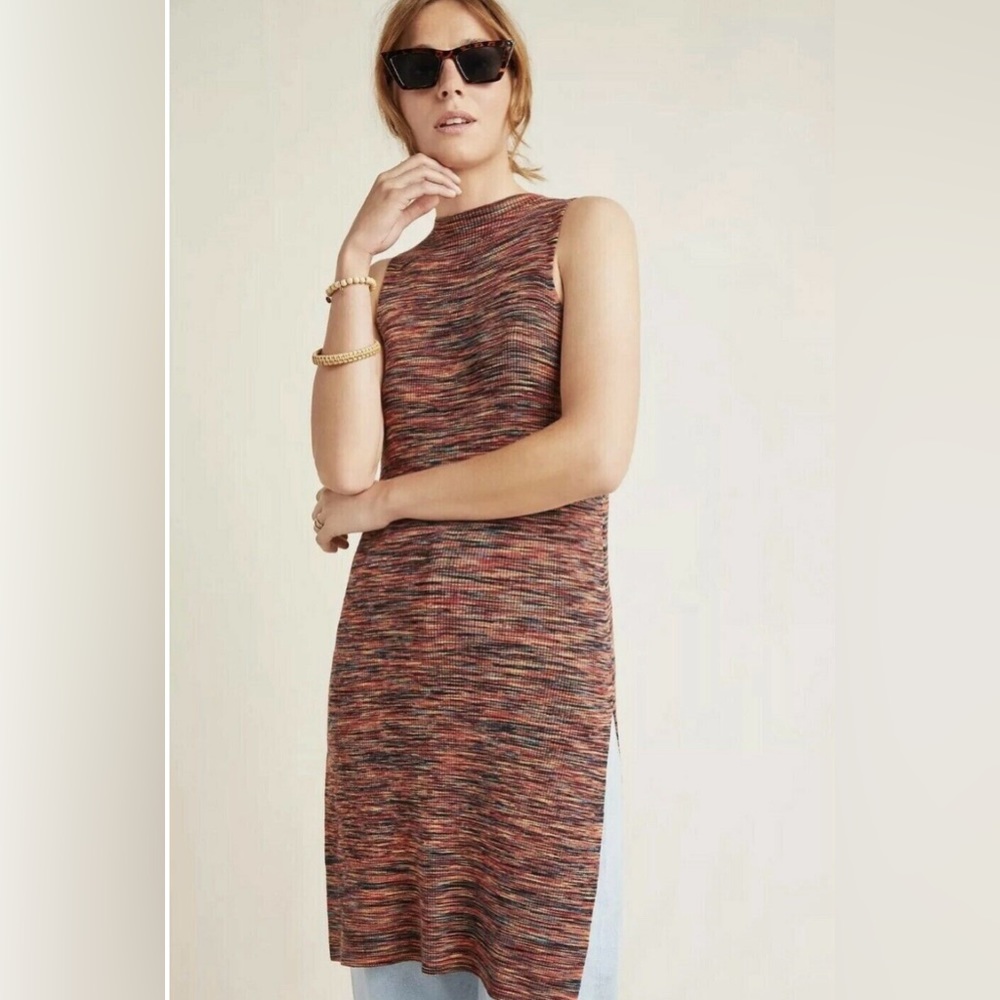 Anthropologie Mock Neck Tunic Top
